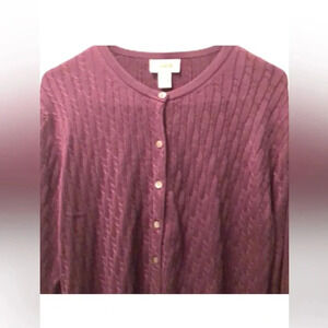 TALBOTS EUC WOMENS PETITE SWEATER TOP TOPS CARDIGAN SHIRTS SHIRT SIZE L LARGE